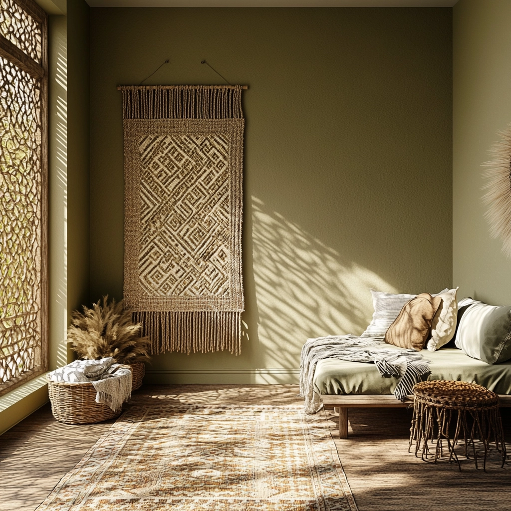 olive green beige bedroom 9
