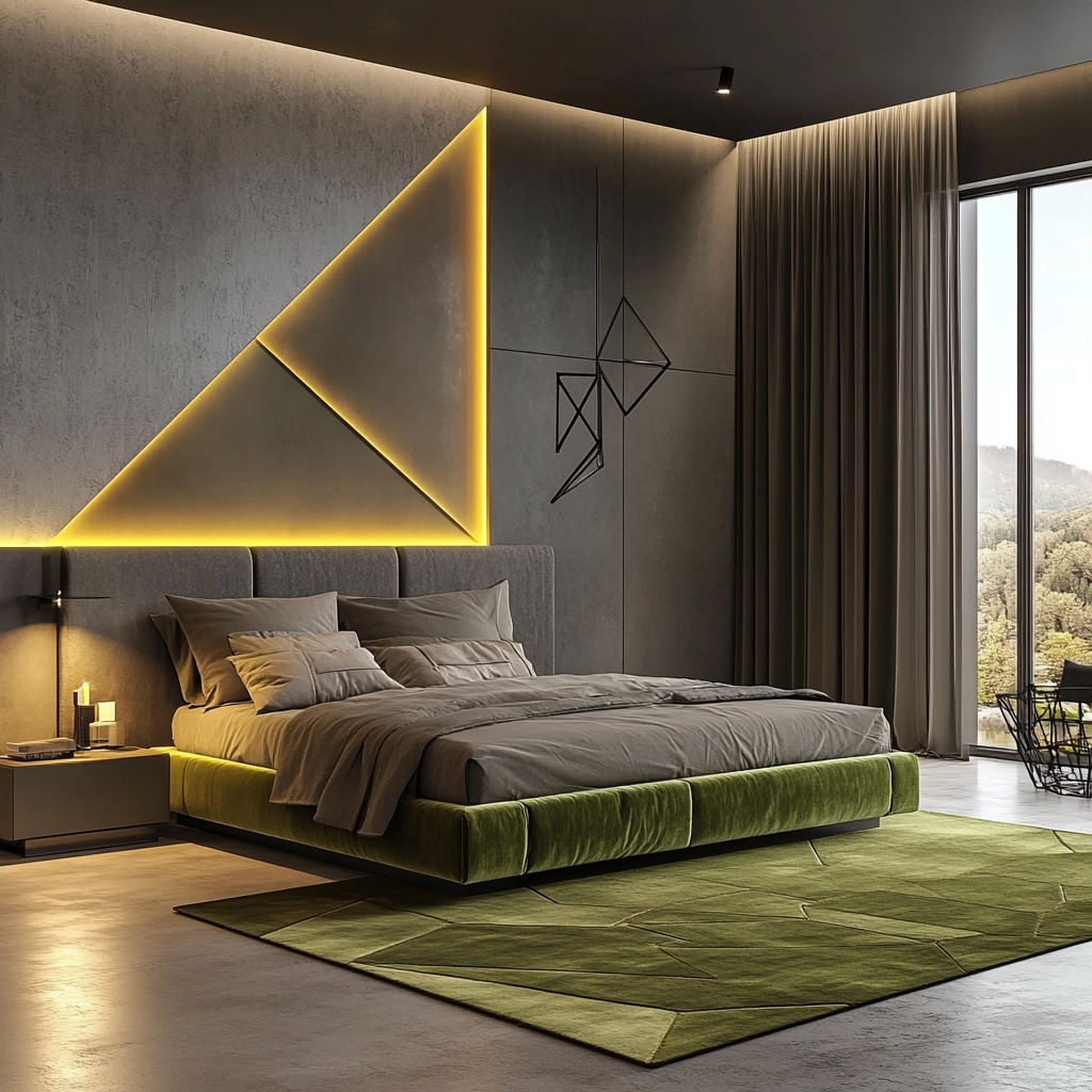 olive green rug bedroom 10
