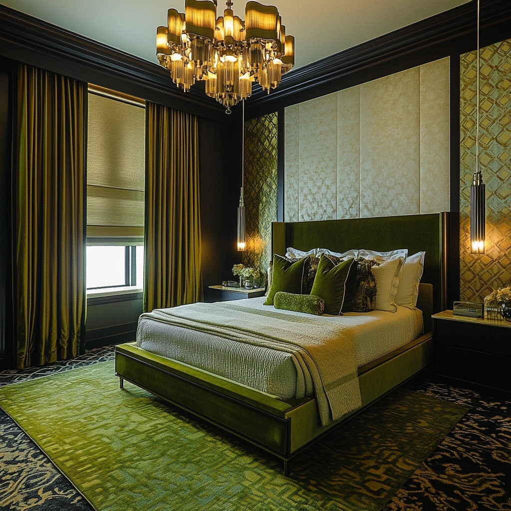 olive green rug bedroom 17