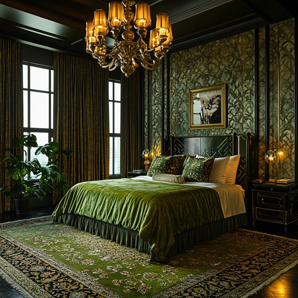 olive green rug bedroom 18