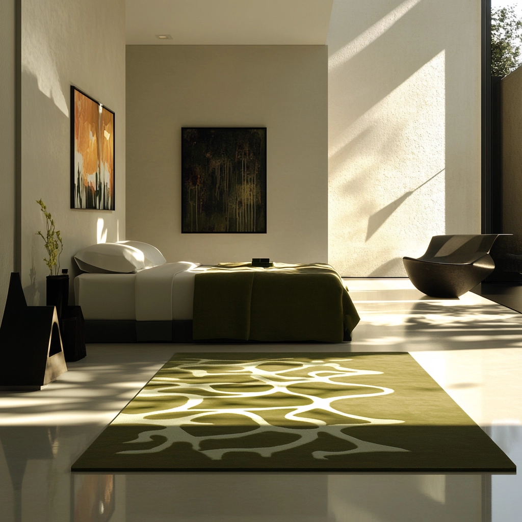 olive green rug bedroom 21