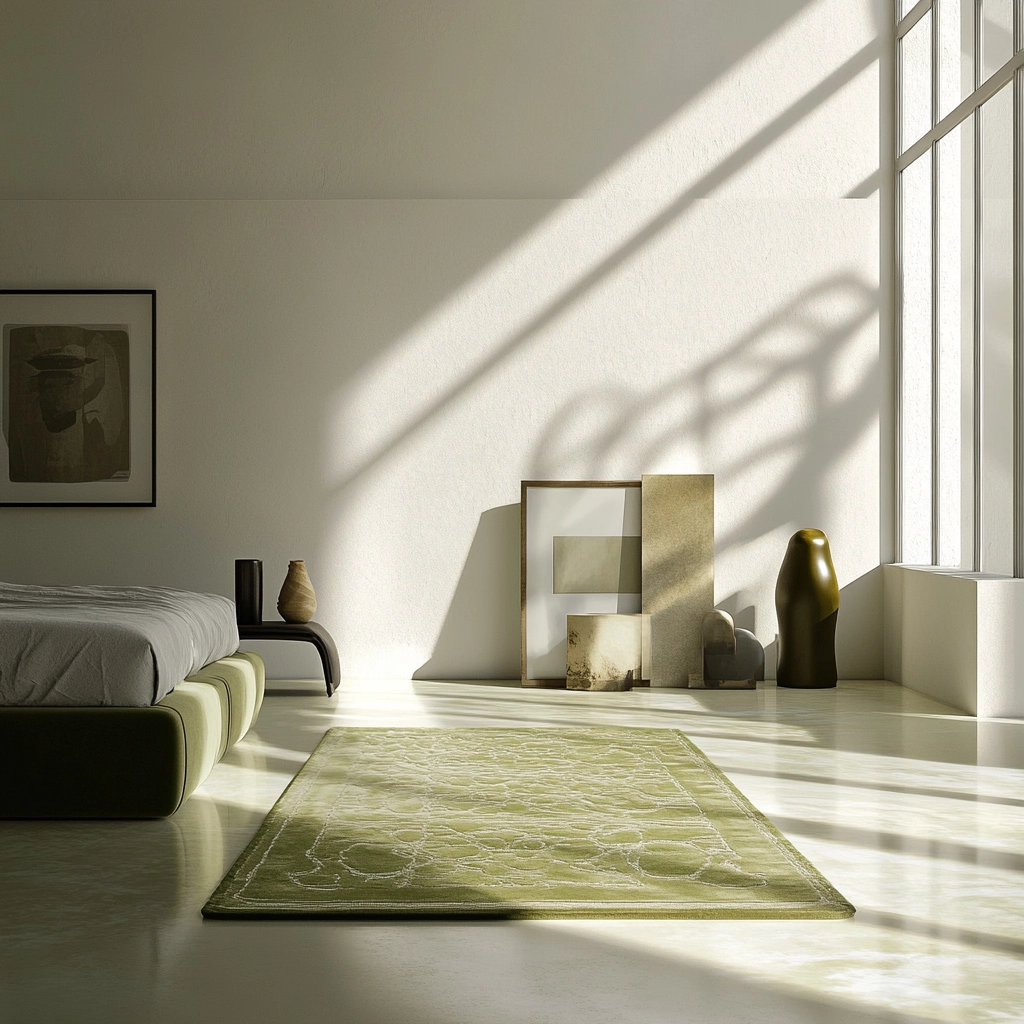 olive green rug bedroom 22