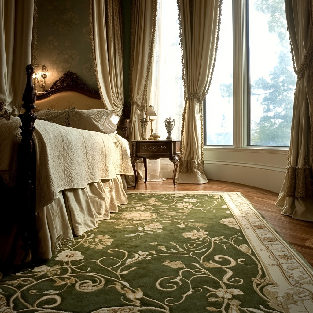 olive green rug bedroom 27
