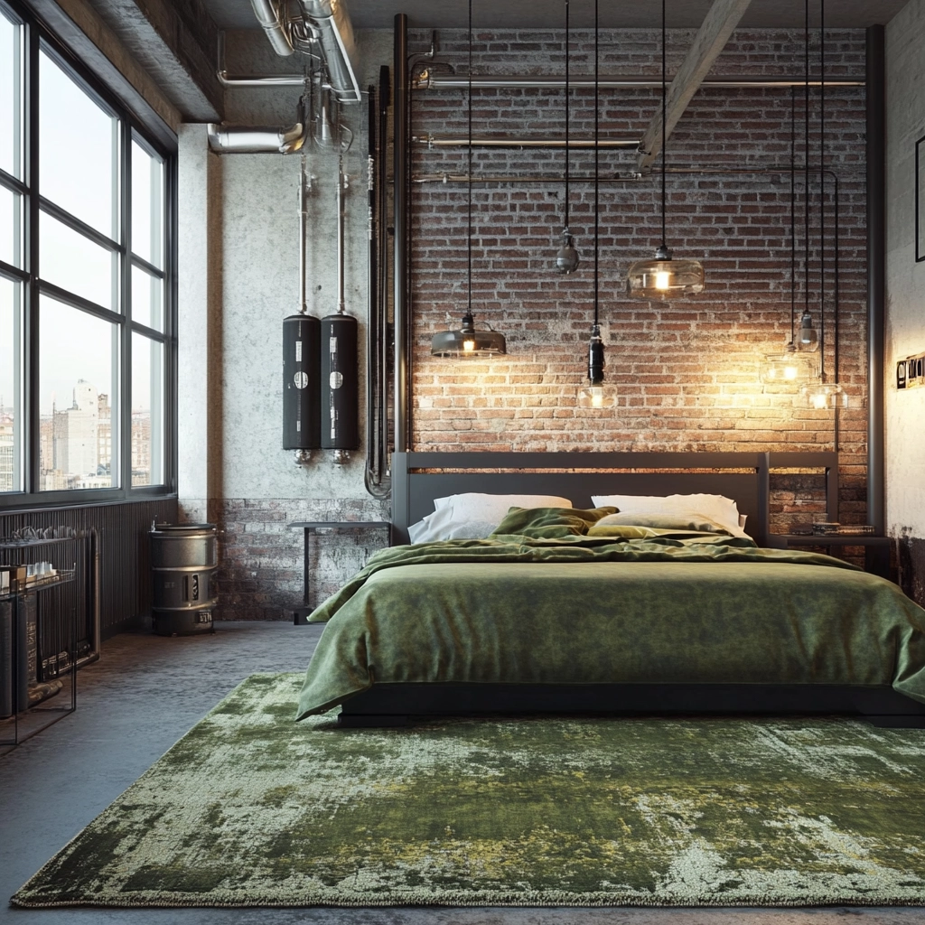 olive green rug bedroom 42