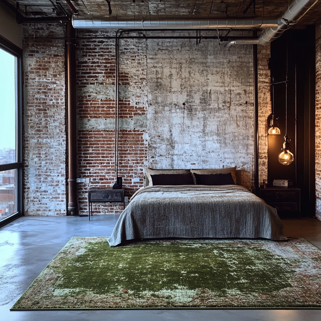 olive green rug bedroom 44