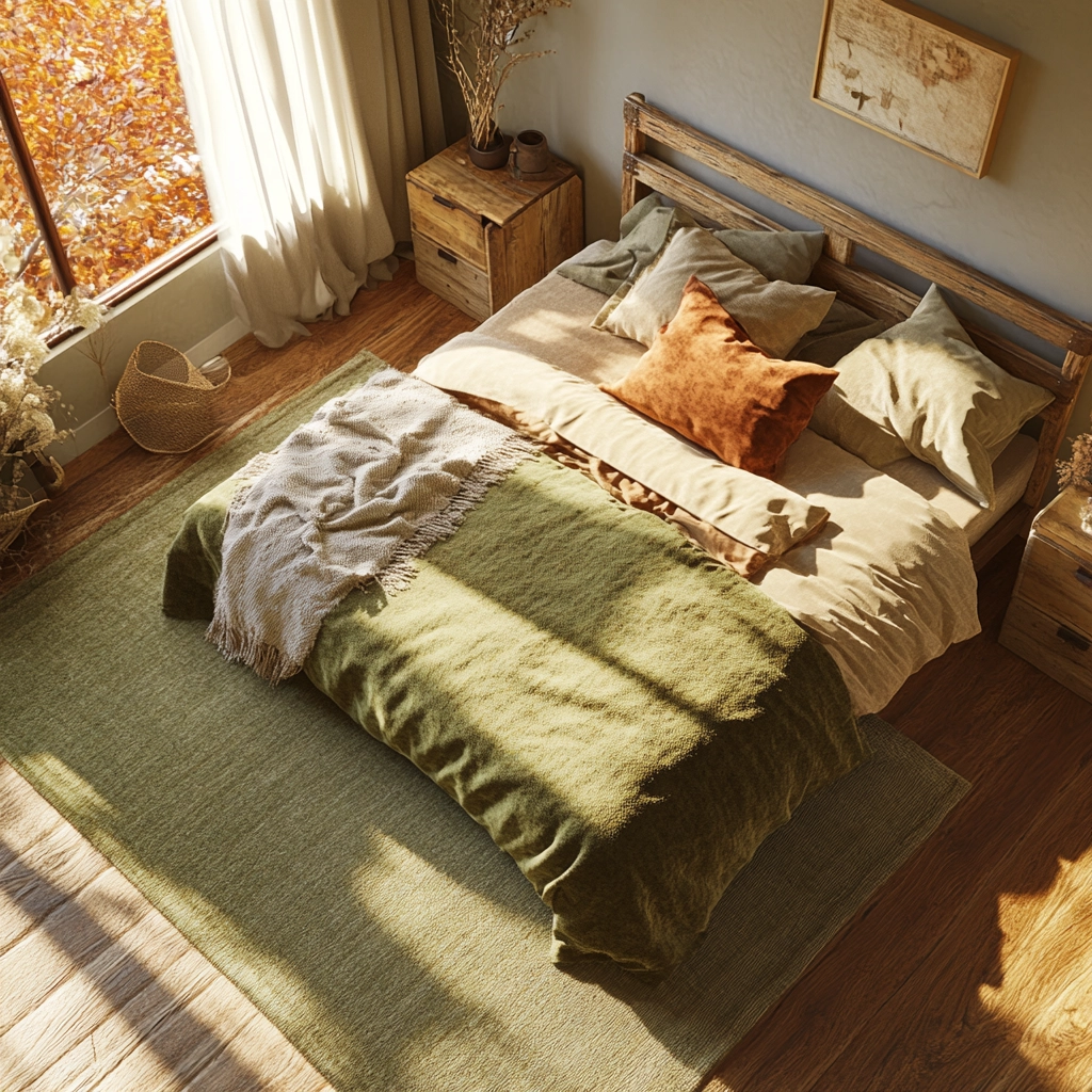 olive green rug bedroom 56