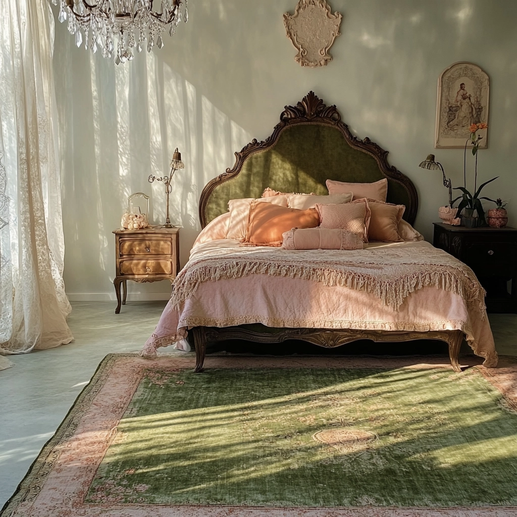 olive green rug bedroom 61