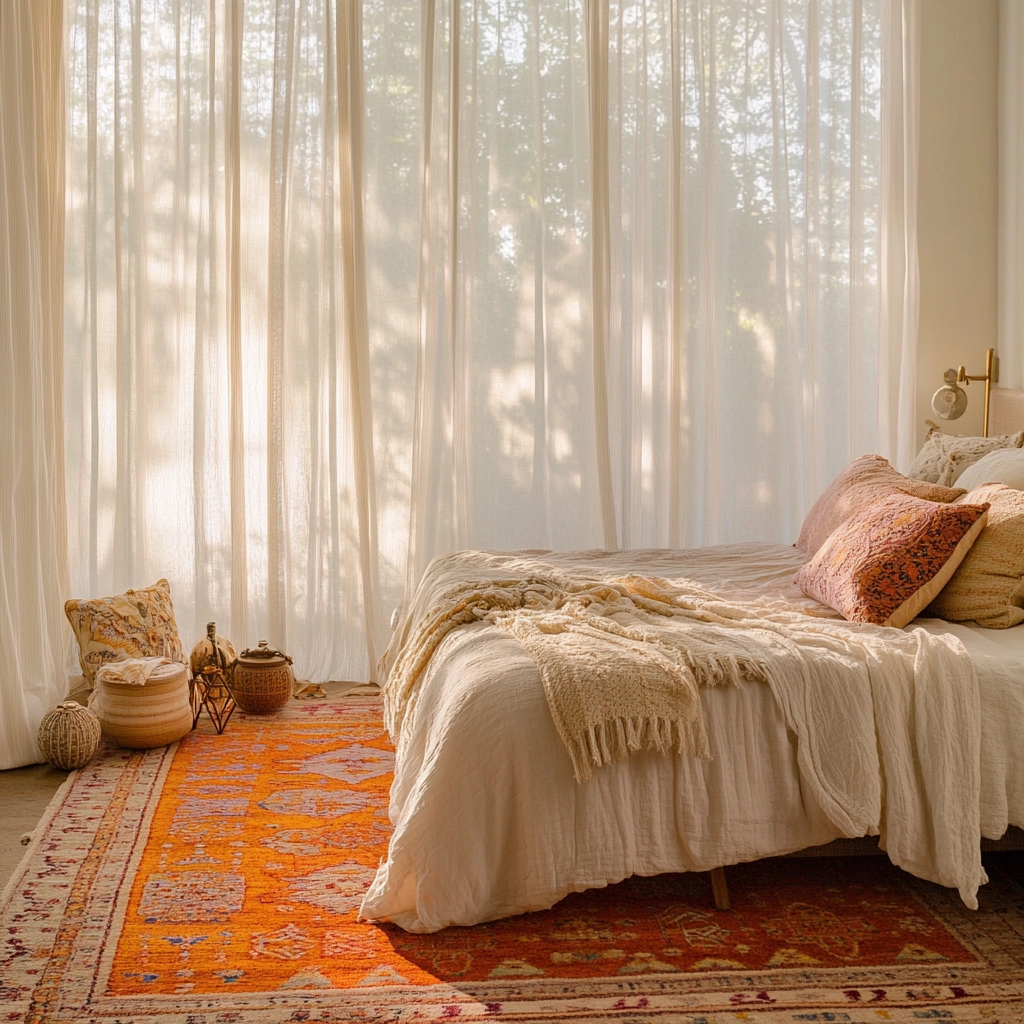 orange rug bedroom 12