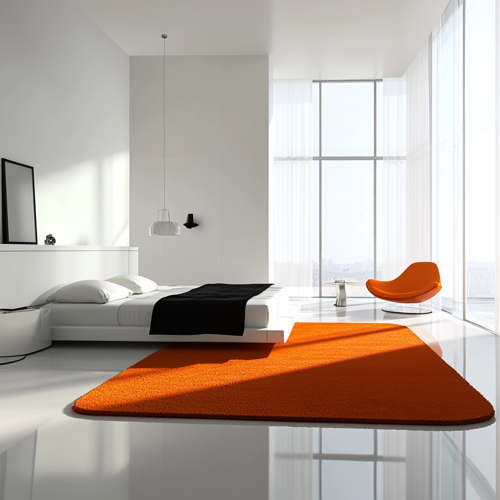 orange rug bedroom 17