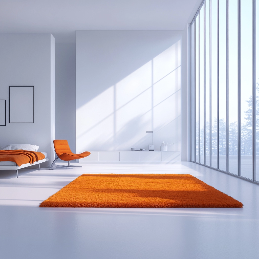 orange rug bedroom 19