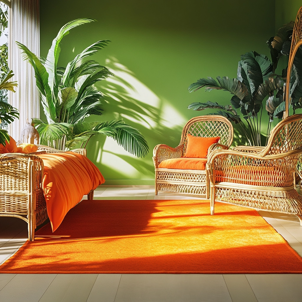 orange rug bedroom 22
