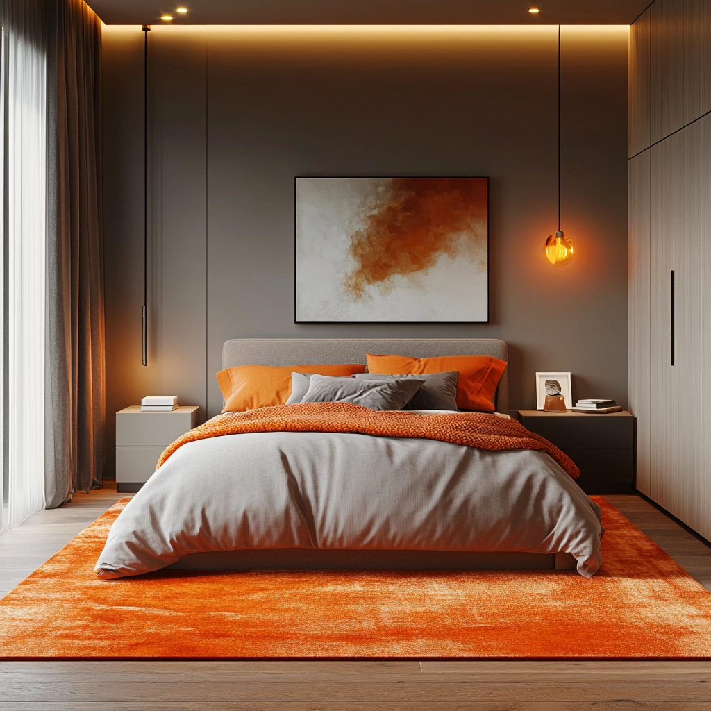 orange rug bedroom 27