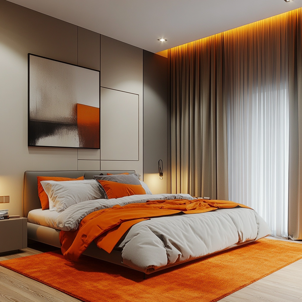 orange rug bedroom 28