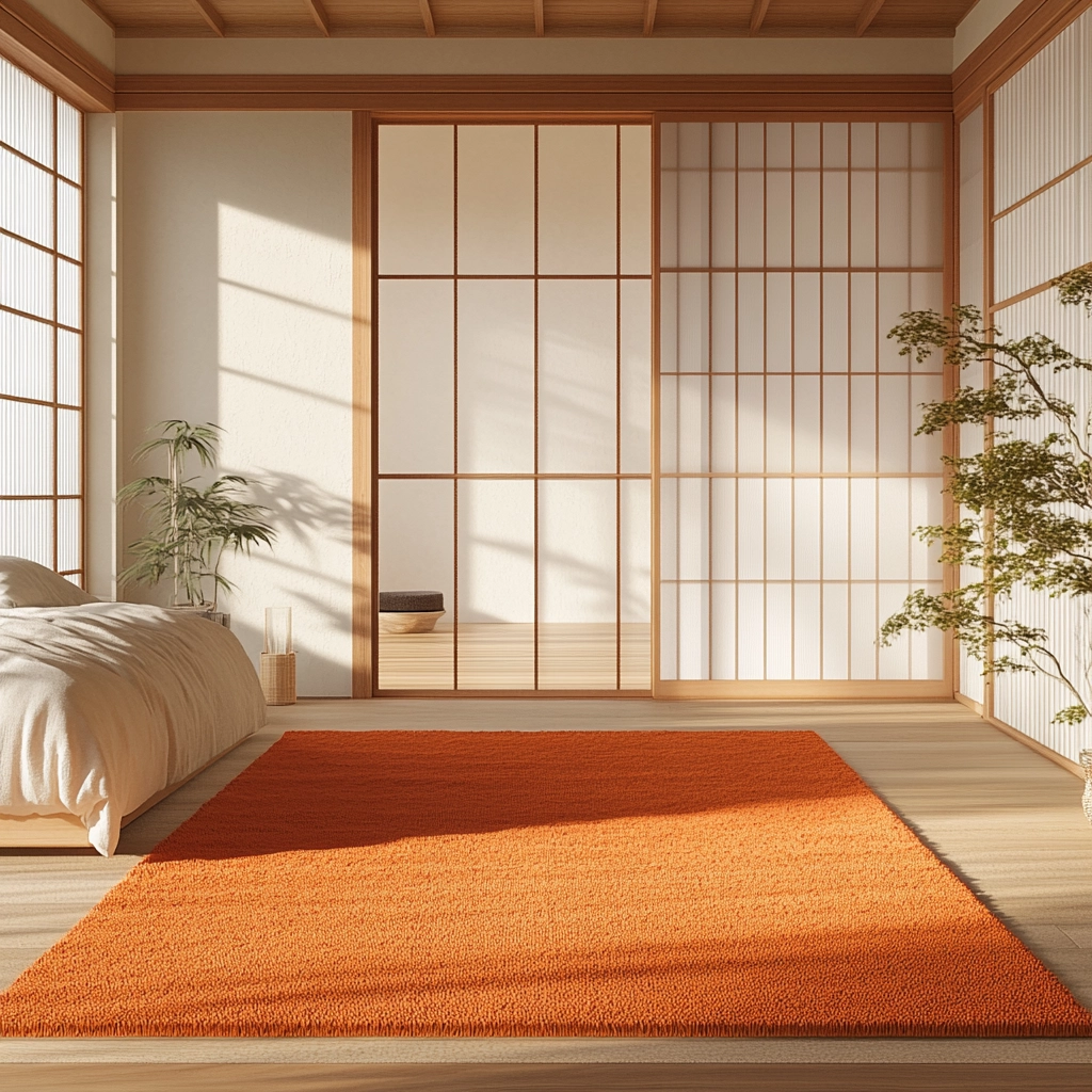 orange rug bedroom 29