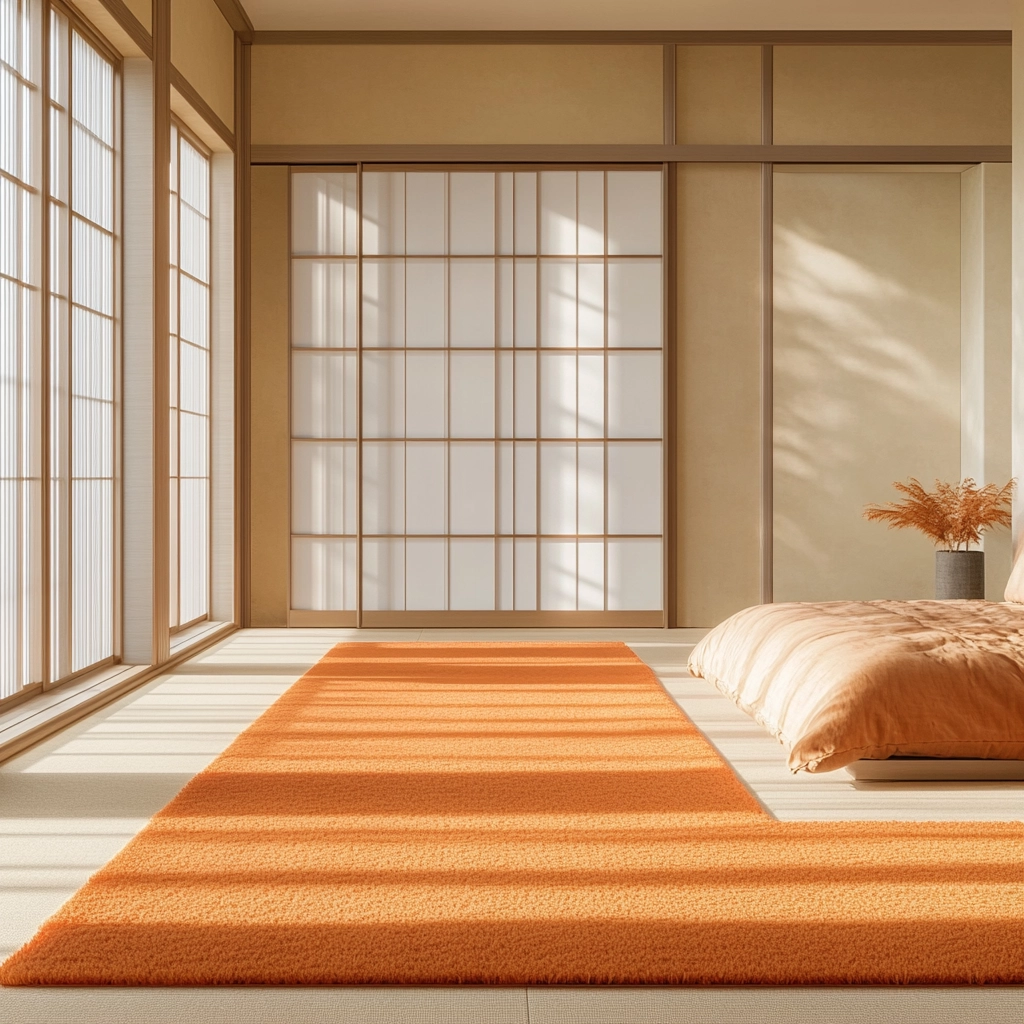 orange rug bedroom 30