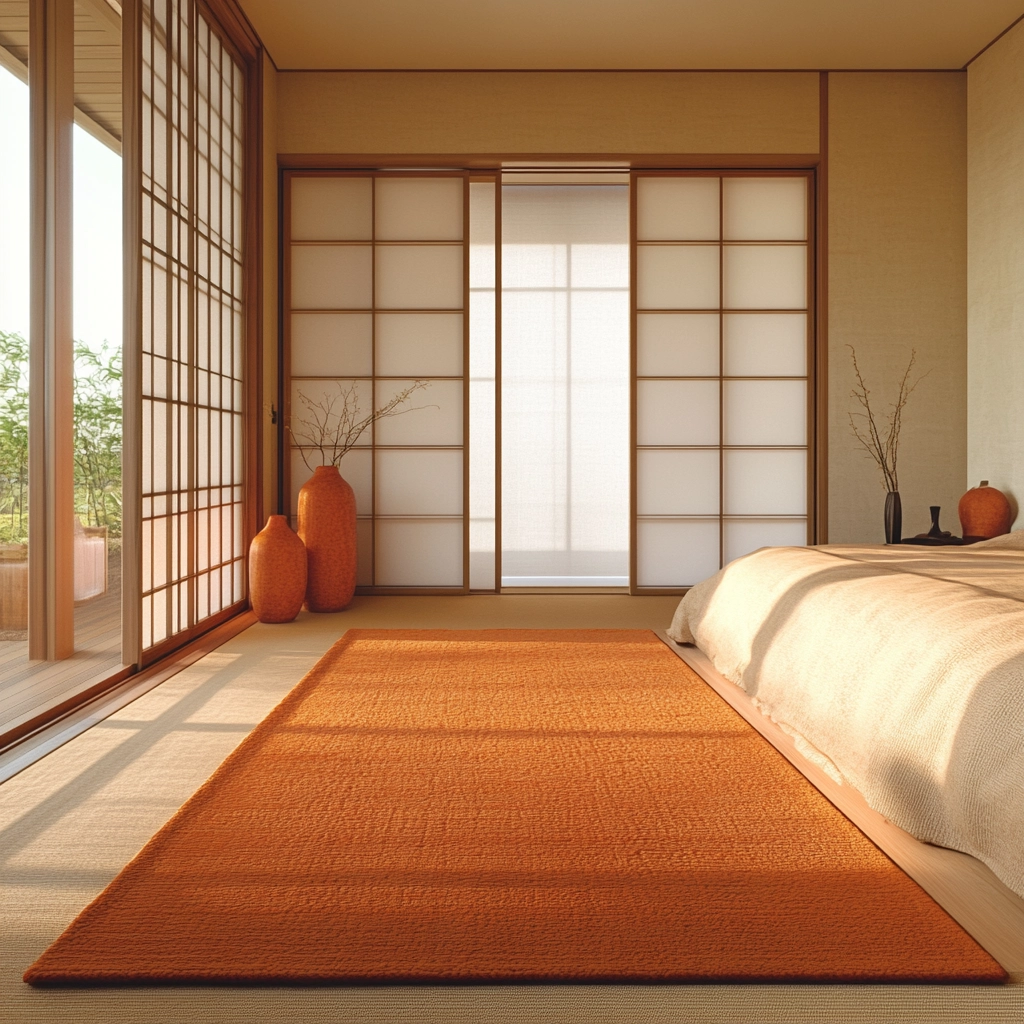 orange rug bedroom 31