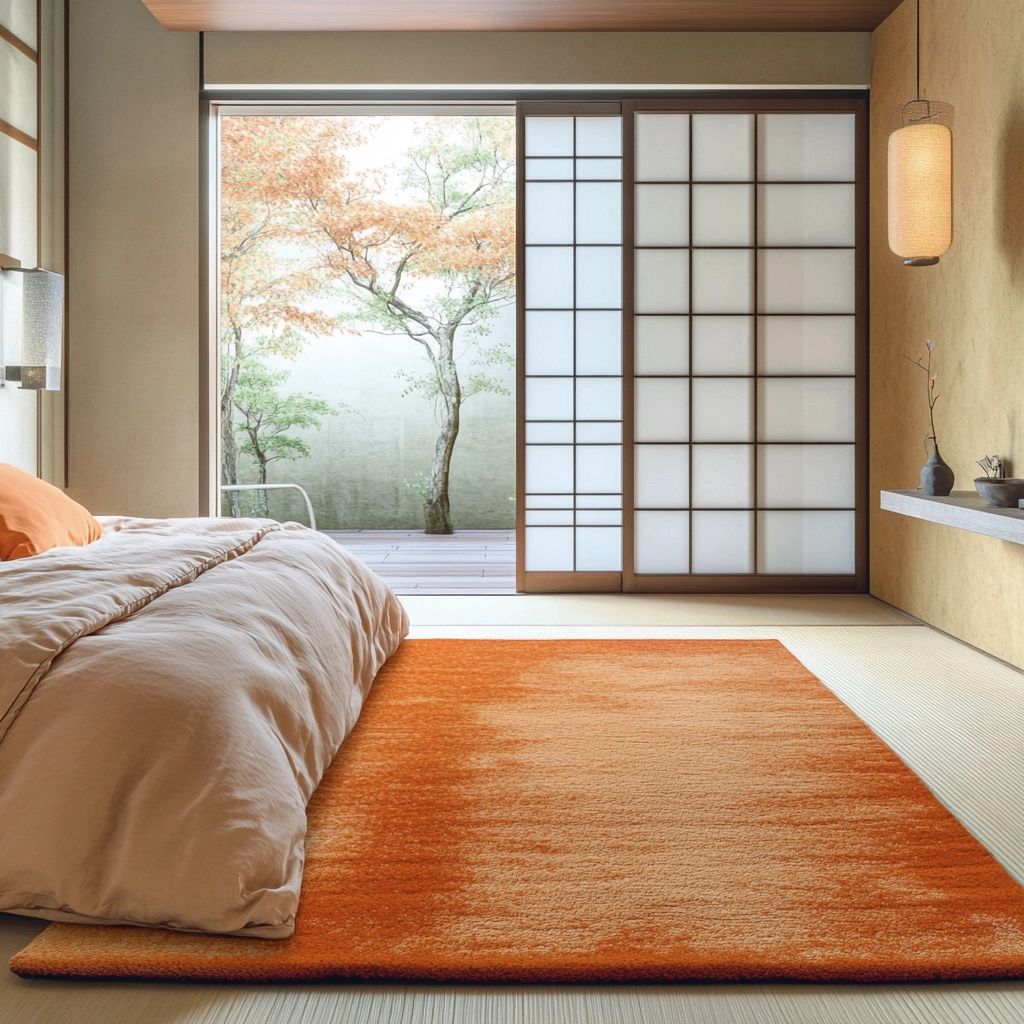 orange rug bedroom 32
