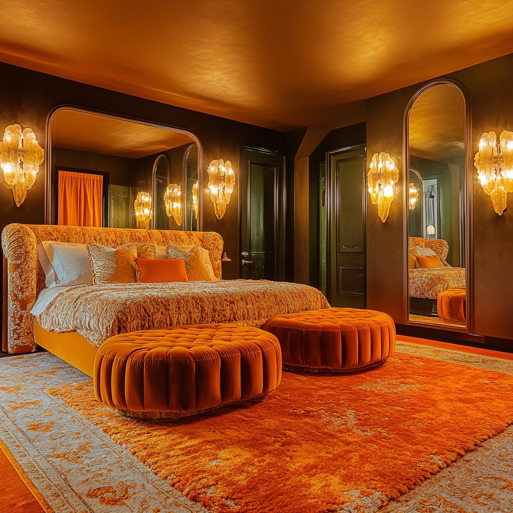 orange rug bedroom 41