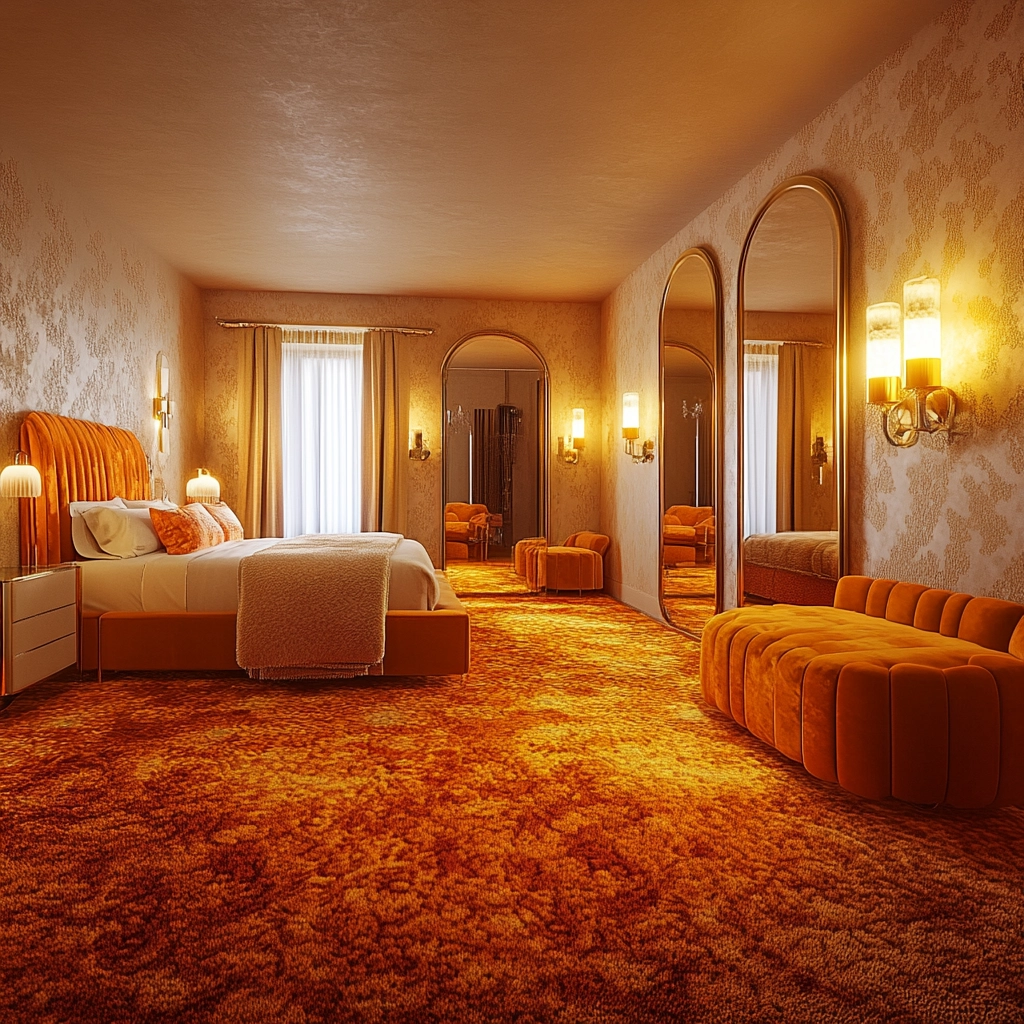 orange rug bedroom 44