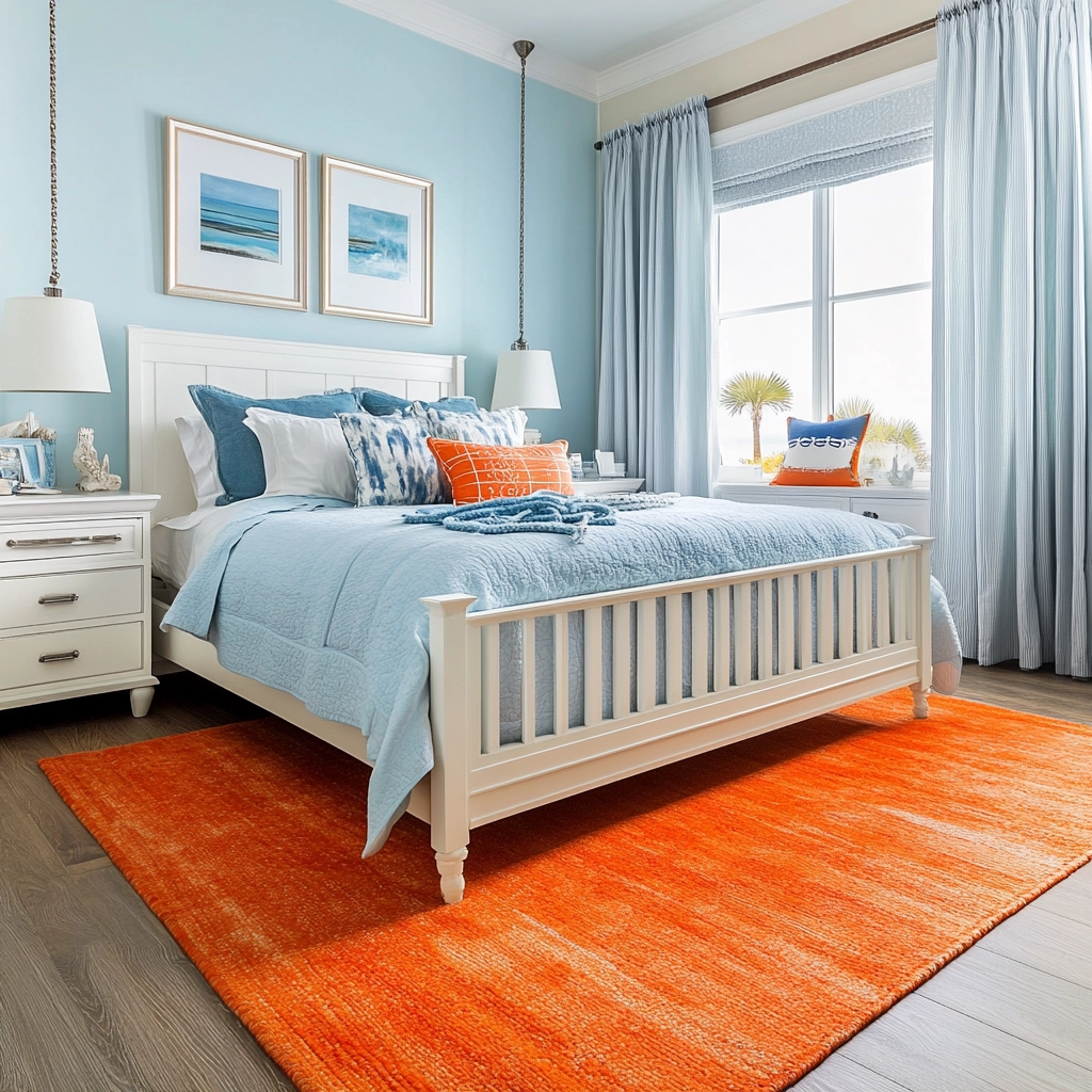 orange rug bedroom 45