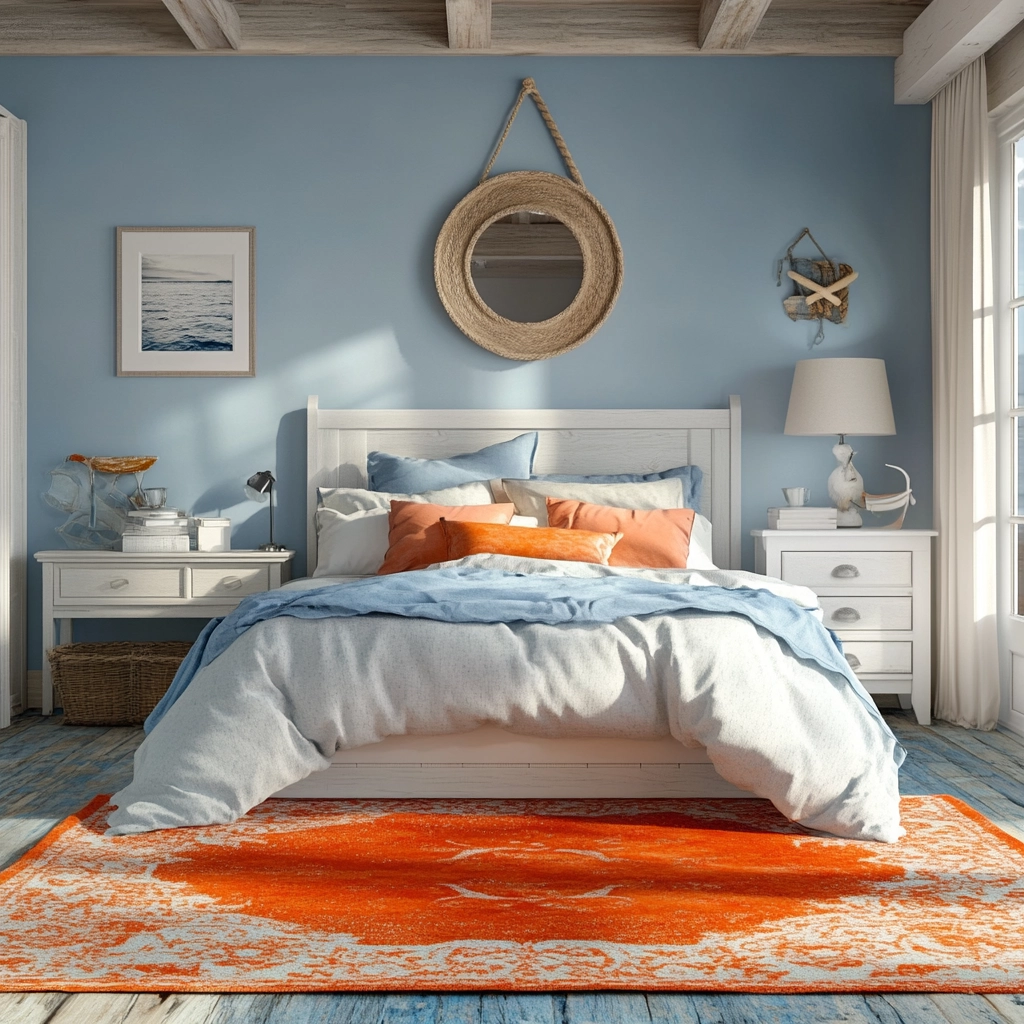 orange rug bedroom 46