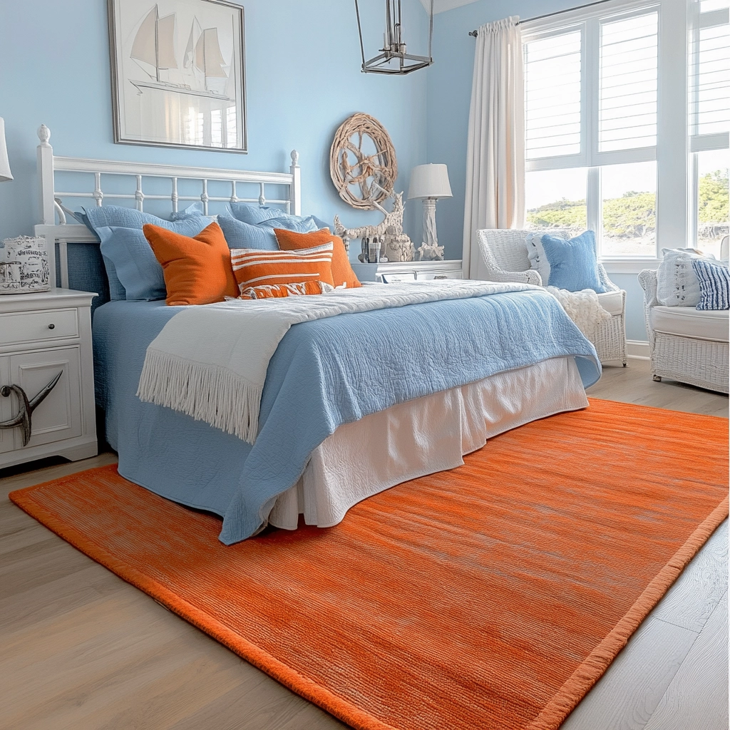 orange rug bedroom 47