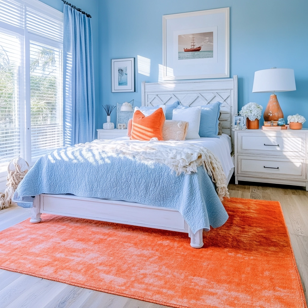 orange rug bedroom 48