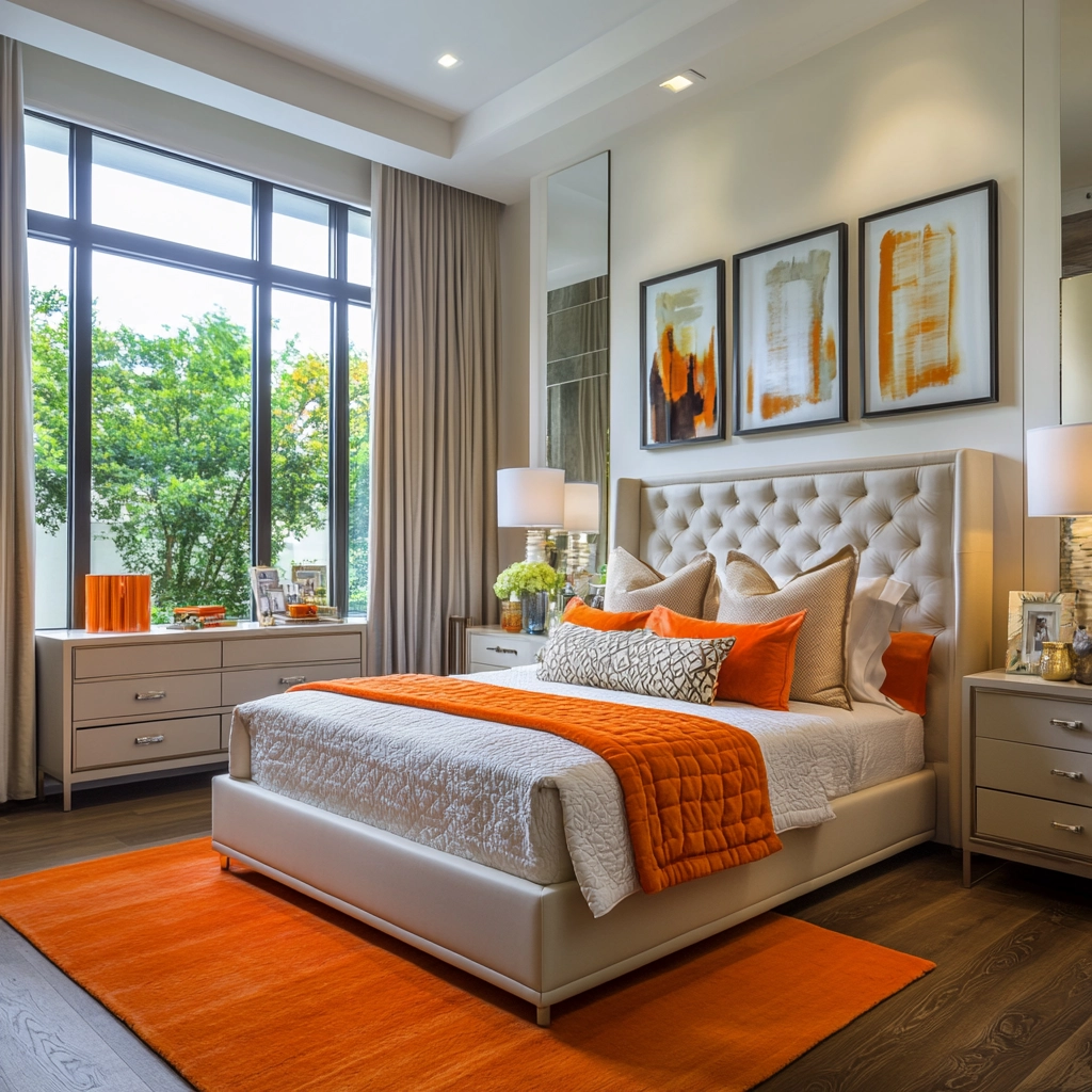 orange rug bedroom 49