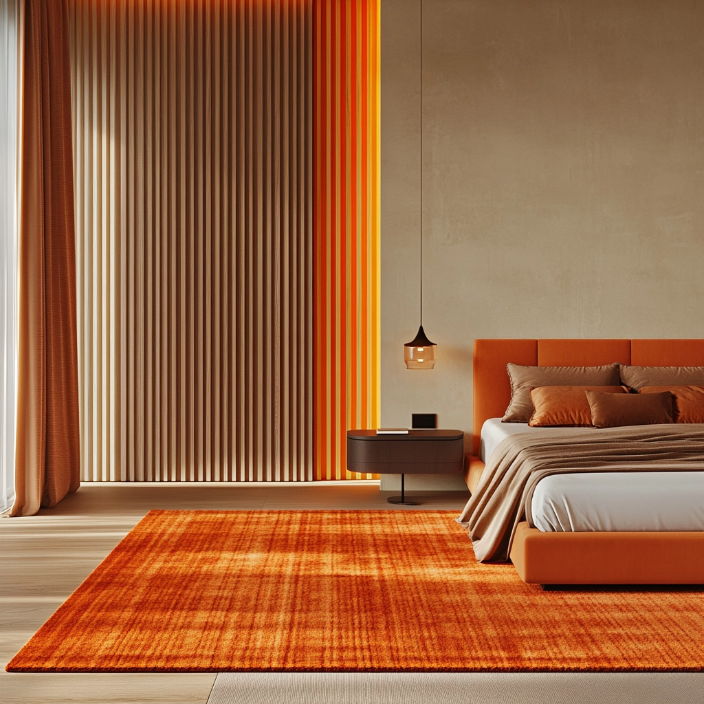 orange rug bedroom 5