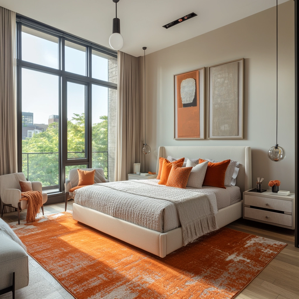 orange rug bedroom 50