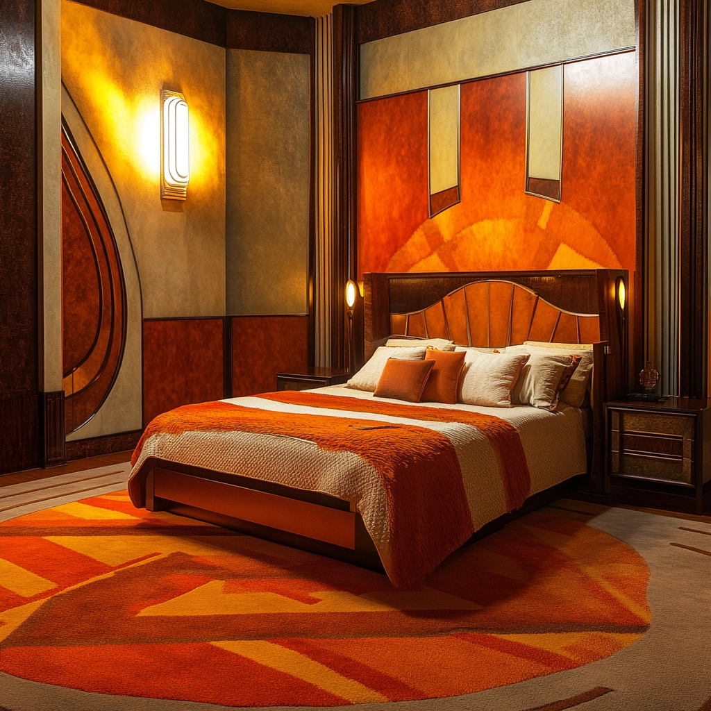 orange rug bedroom 53