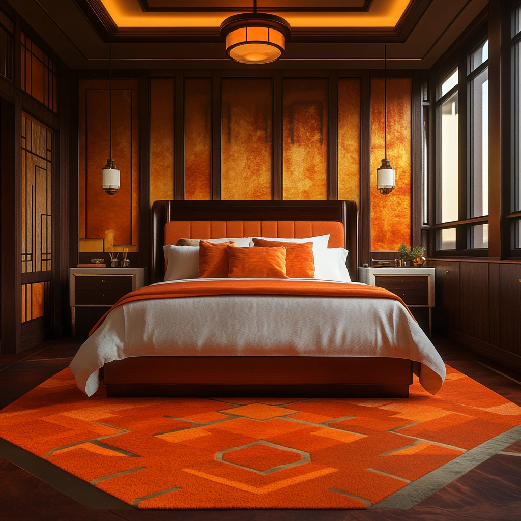 orange rug bedroom 54