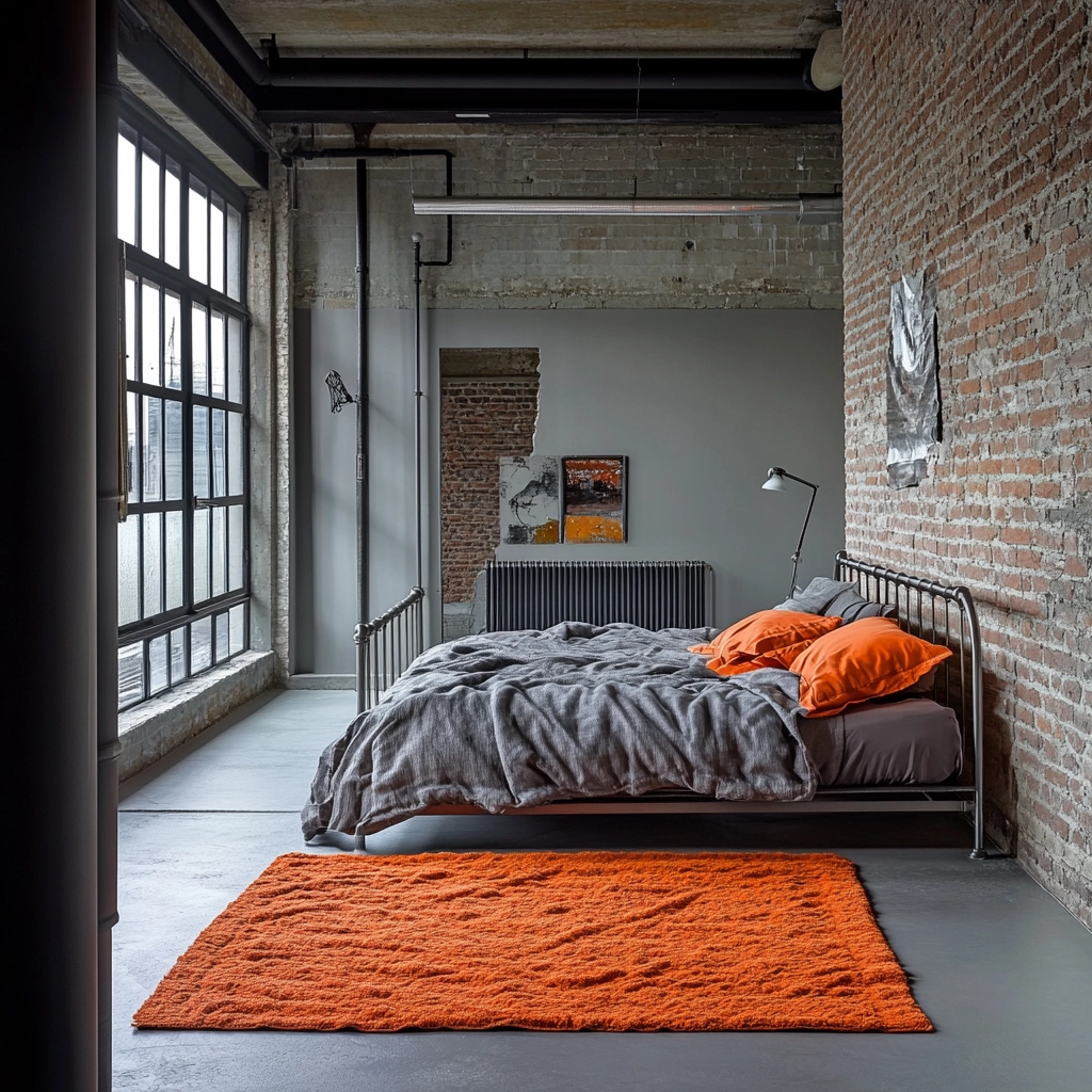 orange rug bedroom 57