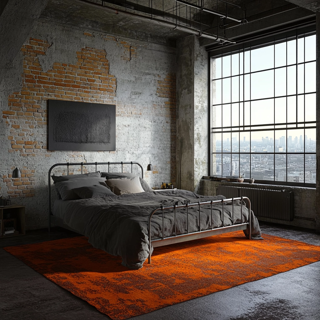 orange rug bedroom 58