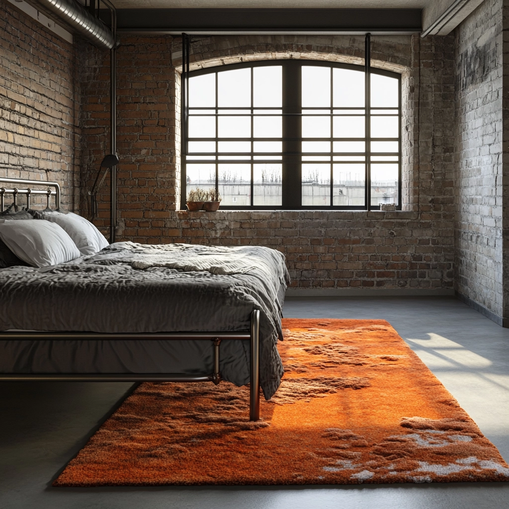 orange rug bedroom 59