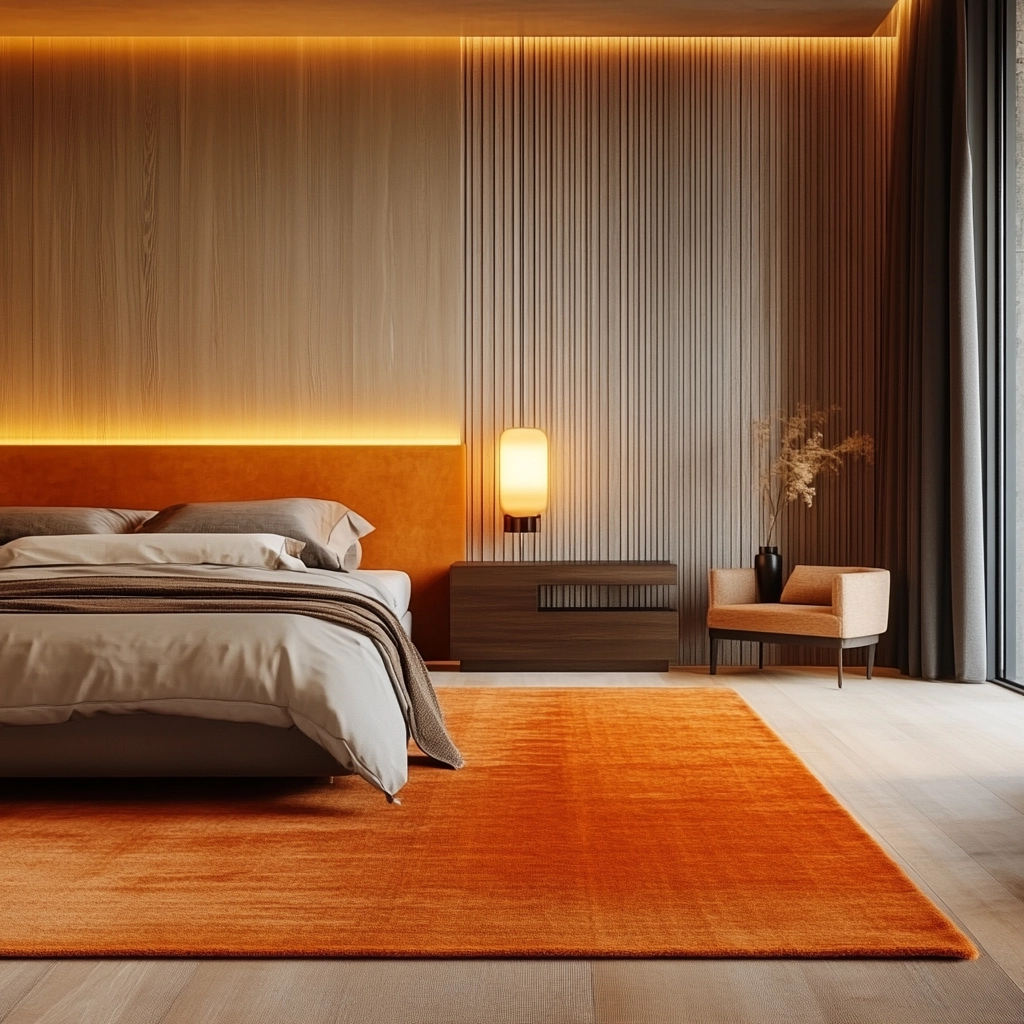 orange rug bedroom 6