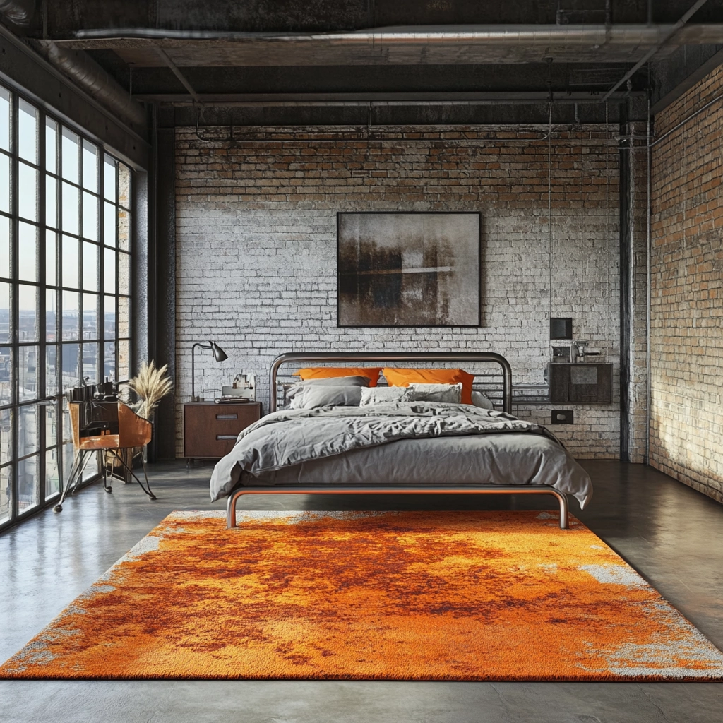 orange rug bedroom 60