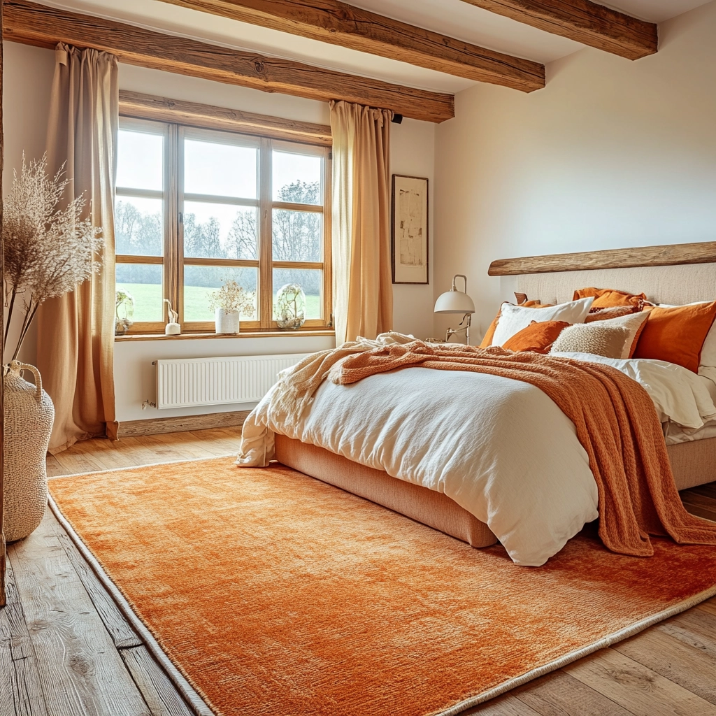 orange rug bedroom 64