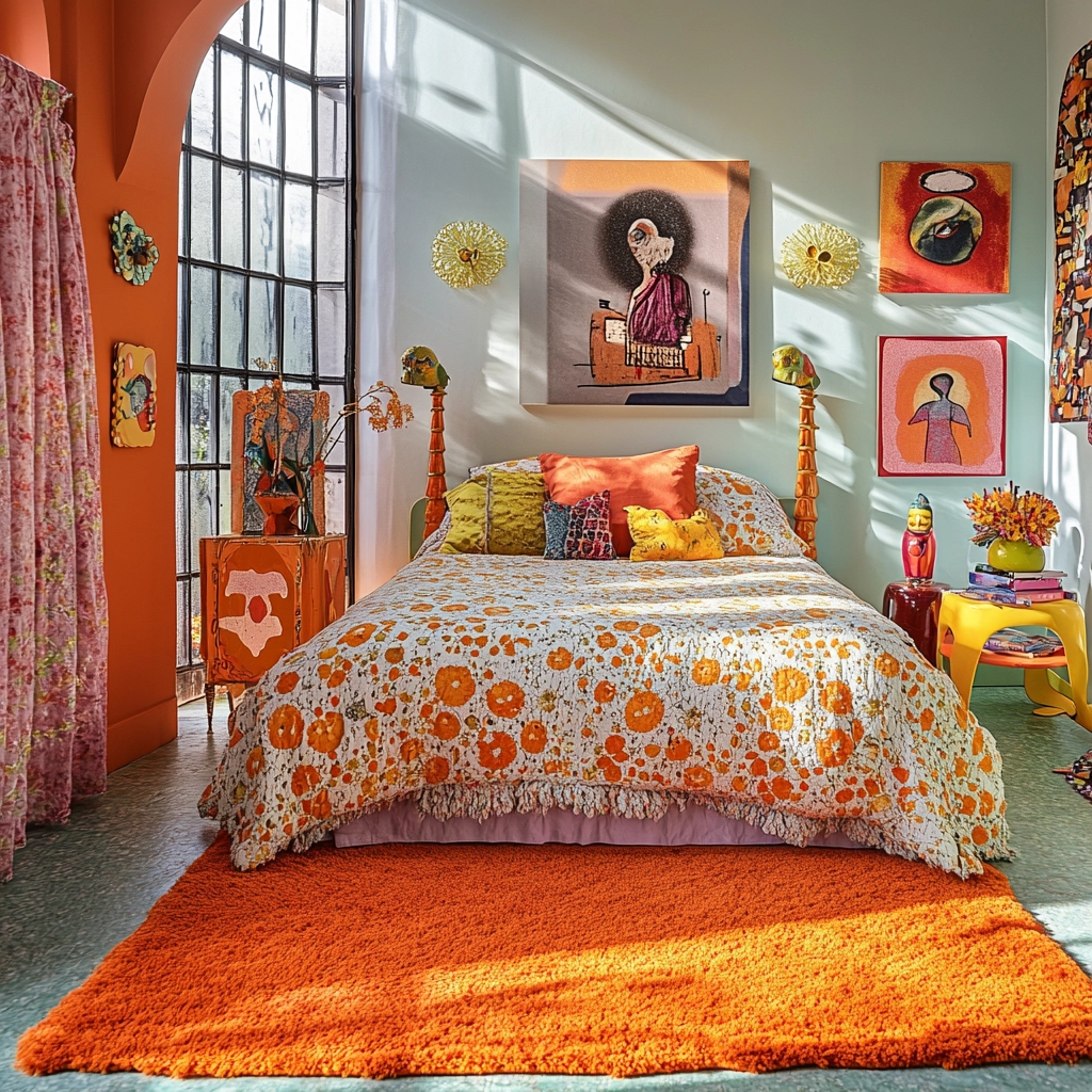 orange rug bedroom 65