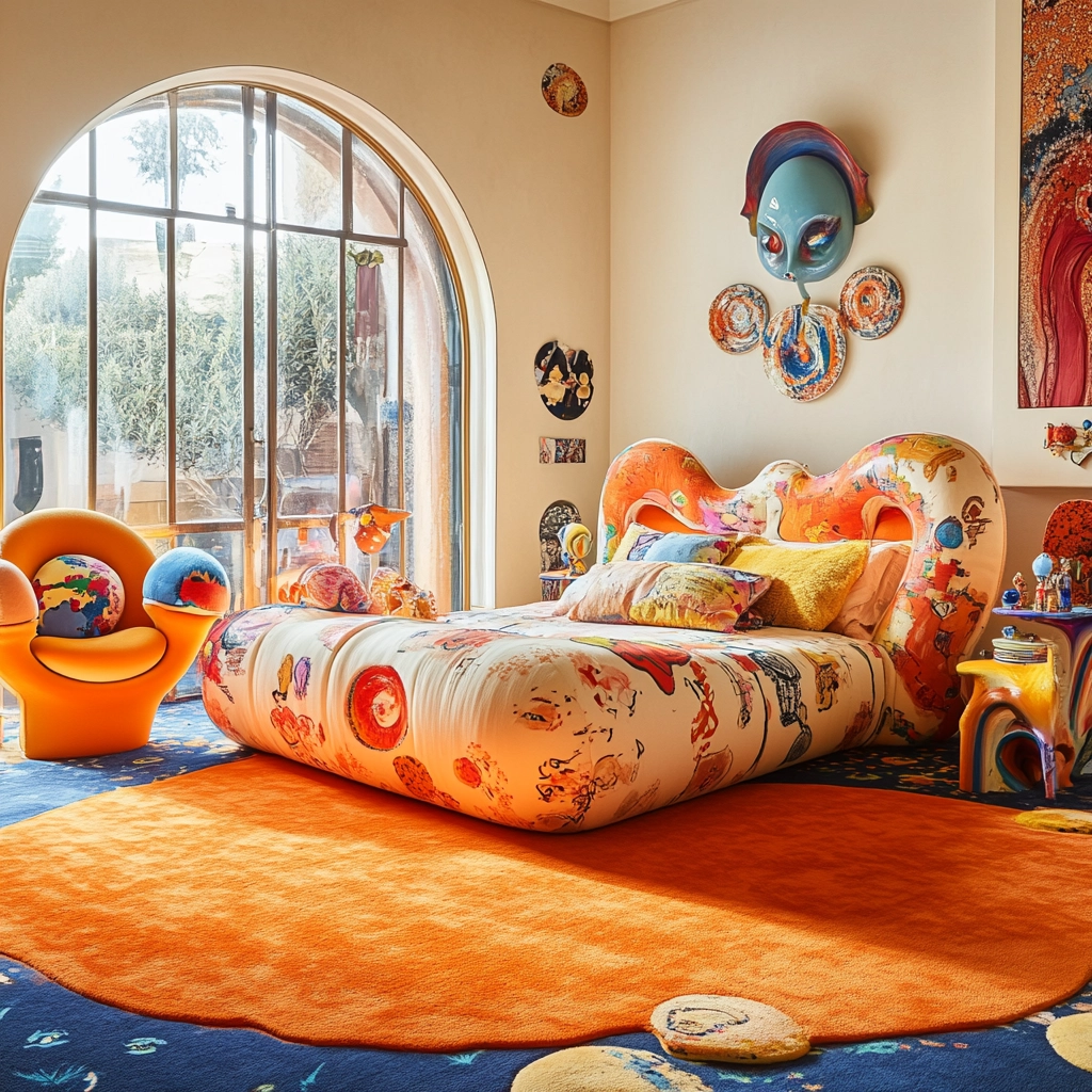 orange rug bedroom 68