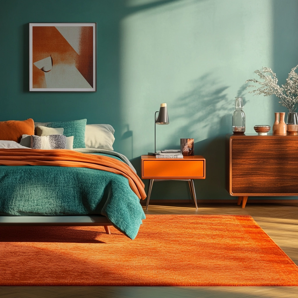 orange rug bedroom 73