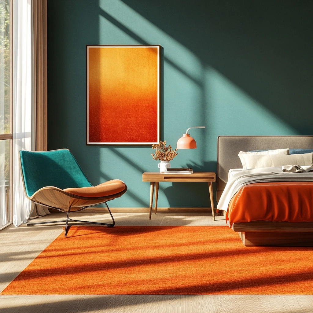 orange rug bedroom 74