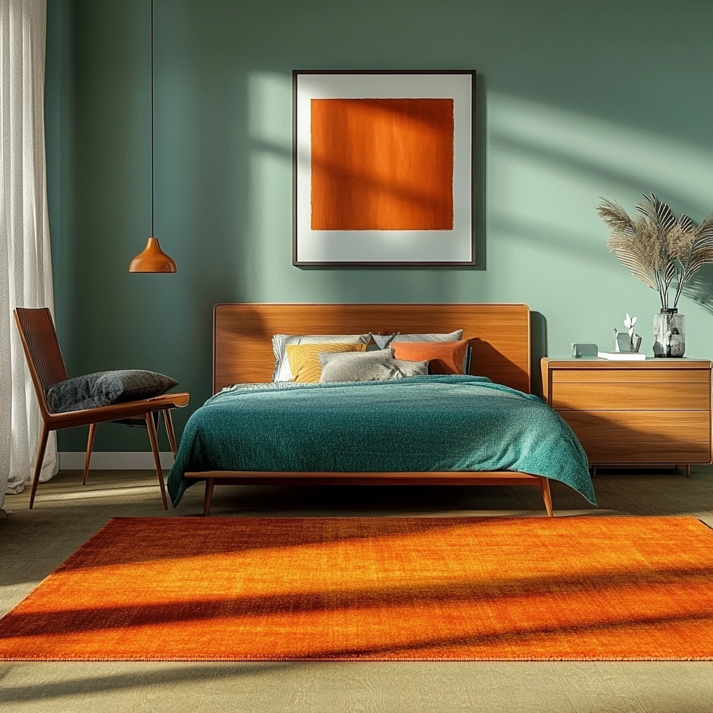 orange rug bedroom 76
