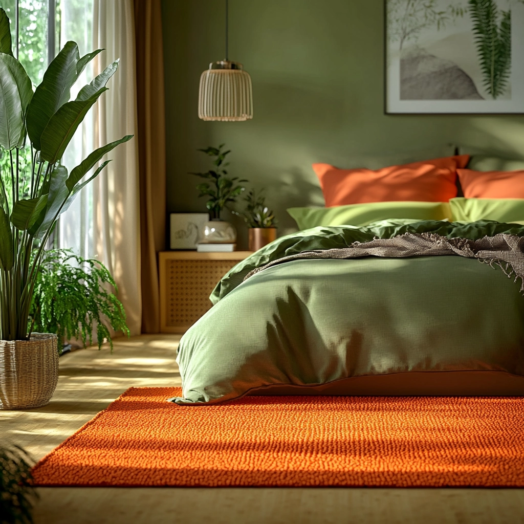 orange rug bedroom 77