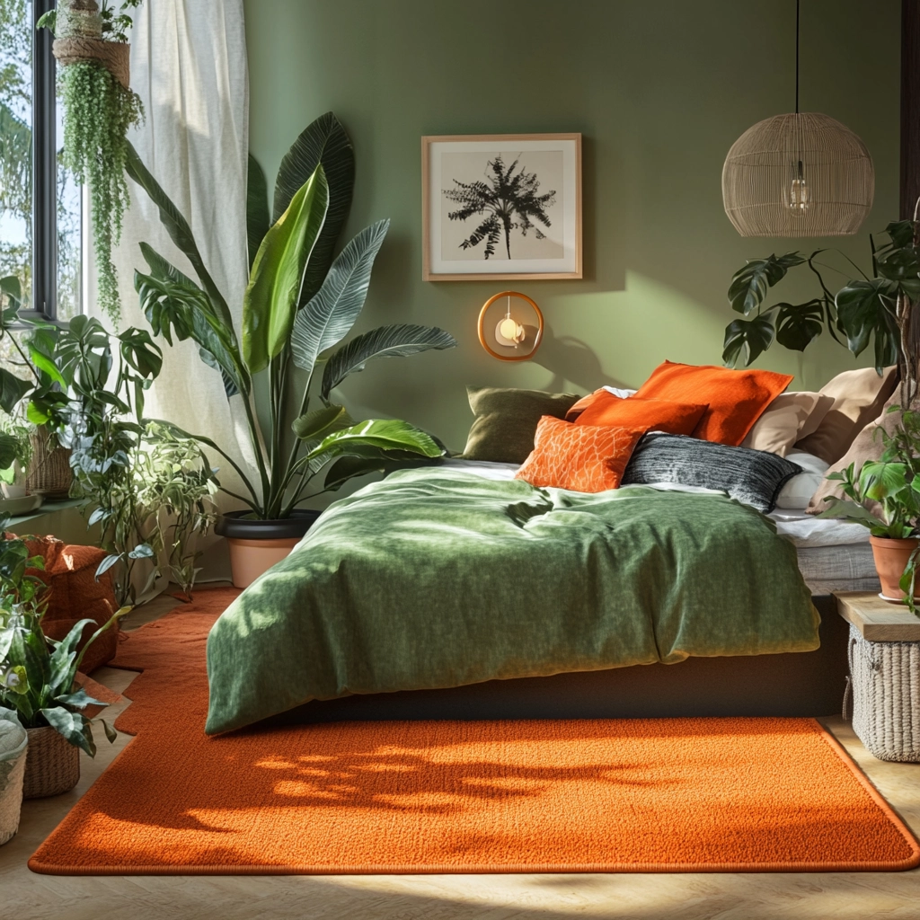 orange rug bedroom 78
