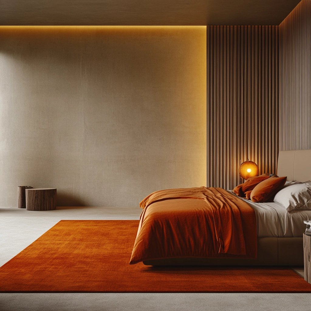 orange rug bedroom 8