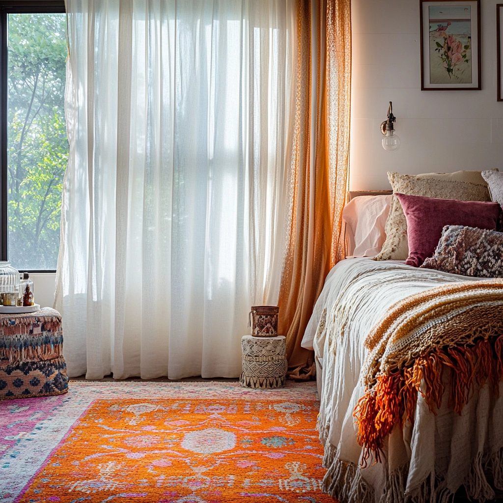 orange rug bedroom 9