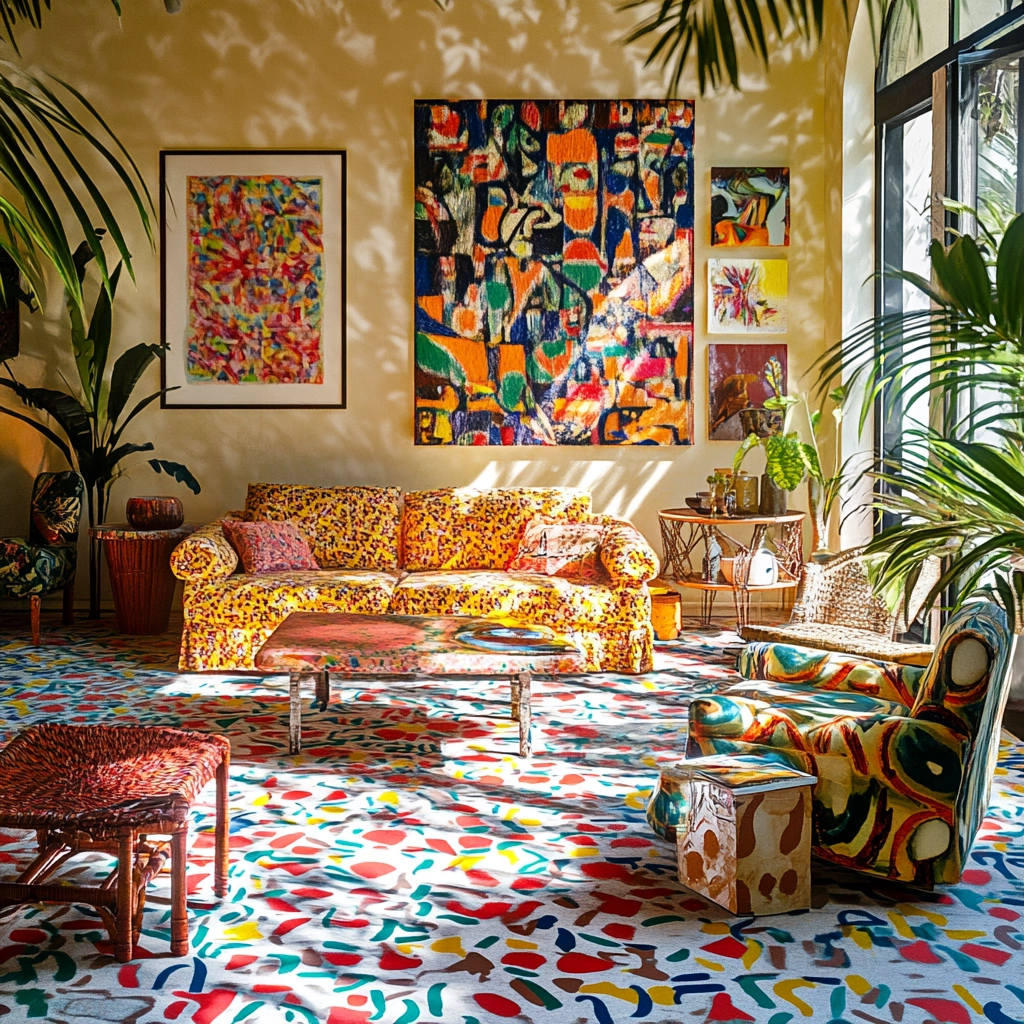 patterned carpet living room 13