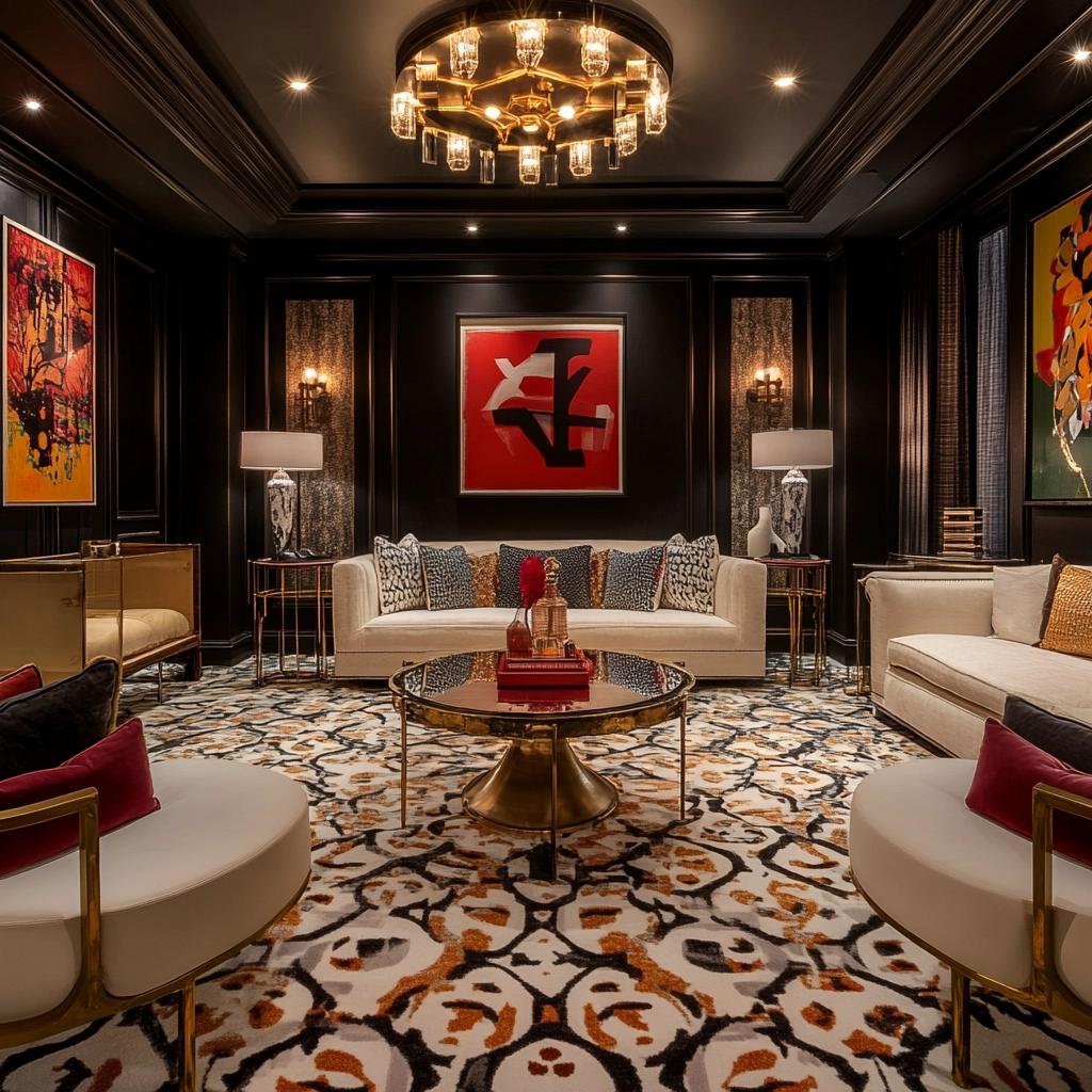patterned carpet living room 39