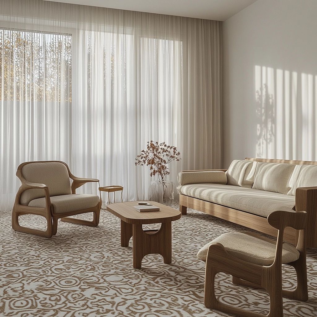 patterned carpet living room 4